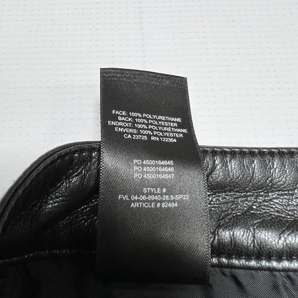 Aritzia Wilfred Melina Vegan Leather Pant SIZE 2 Black High Waist Straight Leg - Picture 4 of 12